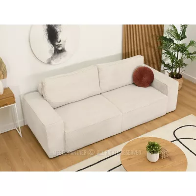 Sofa mit Stauraum ODELIN – creme/schwarz