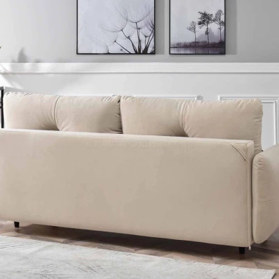 Schlafsofa MIGDALIA – beige/schwarz