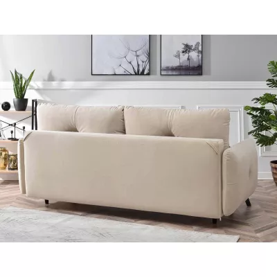 Schlafsofa MIGDALIA – beige/schwarz