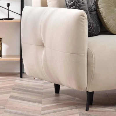 Schlafsofa MIGDALIA – beige/schwarz