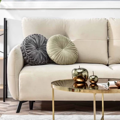 Schlafsofa MIGDALIA – beige/schwarz