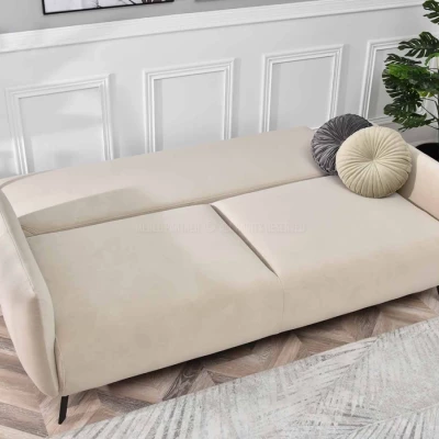 Schlafsofa MIGDALIA – beige/schwarz