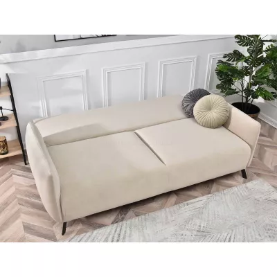 Schlafsofa MIGDALIA – beige/schwarz