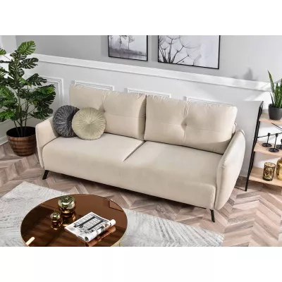Schlafsofa MIGDALIA – beige/schwarz