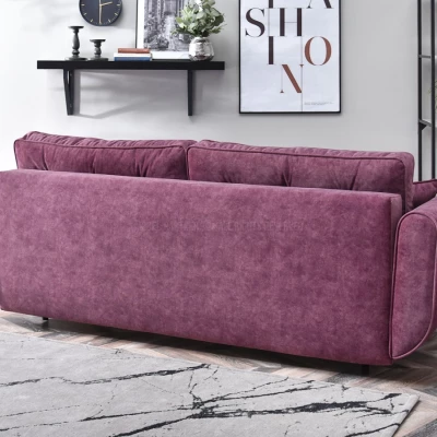 Schlafsofa LALESKA – lila/schwarz
