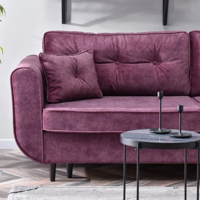 Schlafsofa LALESKA – lila/schwarz