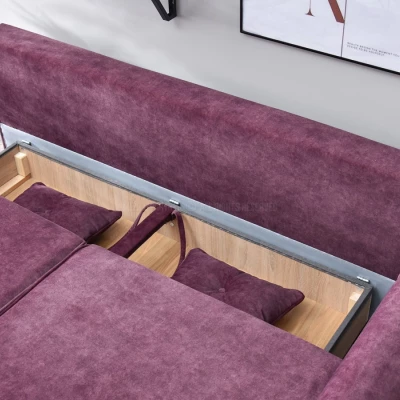 Schlafsofa LALESKA – lila/schwarz