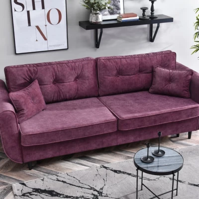 Schlafsofa LALESKA – lila/schwarz