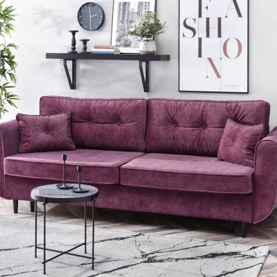 Schlafsofa LALESKA – lila/schwarz