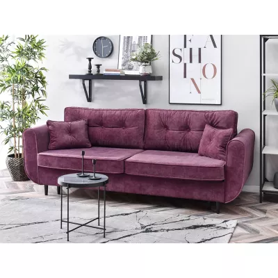 Schlafsofa LALESKA – lila/schwarz