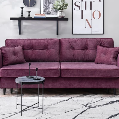 Schlafsofa LALESKA – lila/schwarz