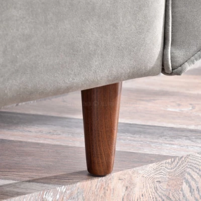 Schlafsofa LALESKA – Grau/Walnuss
