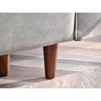 Schlafsofa LALESKA – Grau/Walnuss