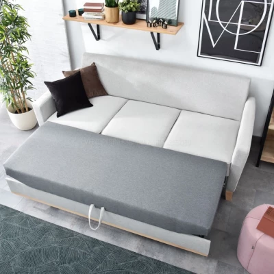 NOHEMA Schlafsofa - grau / eiche