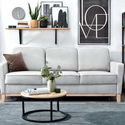 NOHEMA Schlafsofa - grau / eiche
