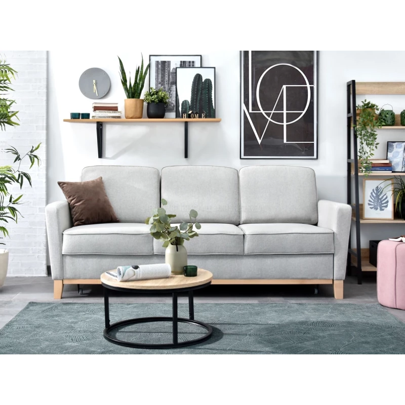 NOHEMA Schlafsofa - grau / eiche