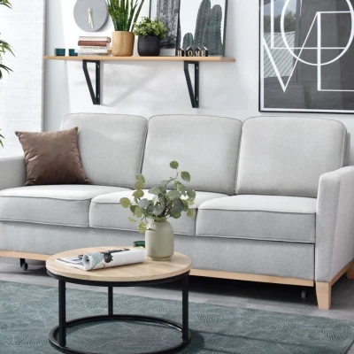 NOHEMA Schlafsofa - grau / eiche