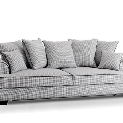 Sofa mit Stauraum MIRNA – schwarz-weiß