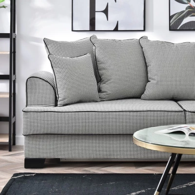 Sofa mit Stauraum MIRNA – schwarz-weiß