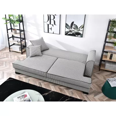 Sofa mit Stauraum MIRNA – schwarz-weiß