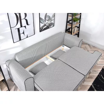 Sofa mit Stauraum MIRNA – schwarz-weiß