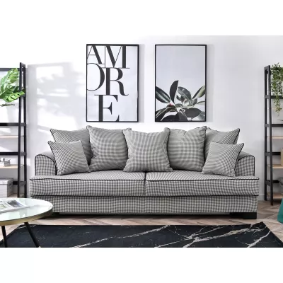 Sofa mit Stauraum MIRNA – schwarz-weiß