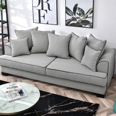 Sofa mit Stauraum MIRNA – schwarz-weiß