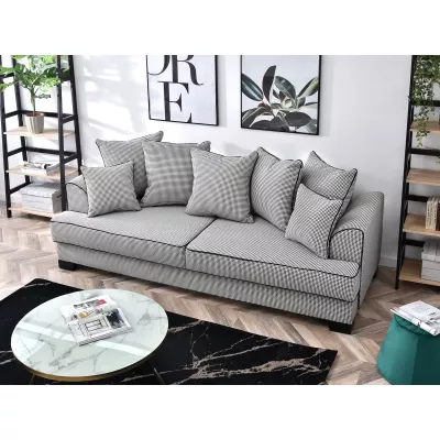 Sofa mit Stauraum MIRNA – schwarz-weiß
