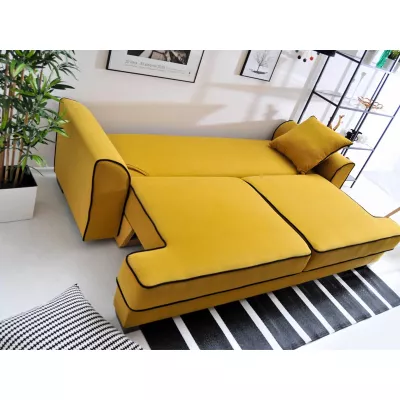 Sofa mit Stauraum MIRNA - gelb/schwarz