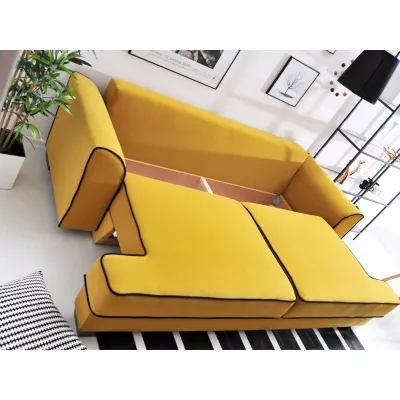 Sofa mit Stauraum MIRNA - gelb/schwarz