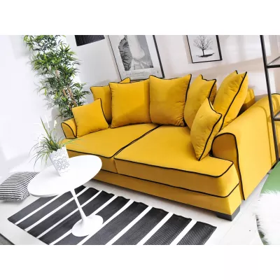Sofa mit Stauraum MIRNA - gelb/schwarz