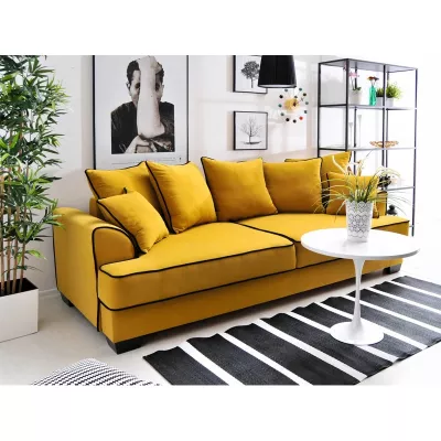 Sofa mit Stauraum MIRNA - gelb/schwarz
