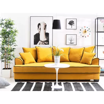 Sofa mit Stauraum MIRNA - gelb/schwarz