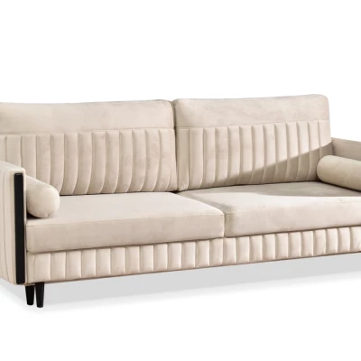 Schlafsofa EMELDA – beige/schwarz