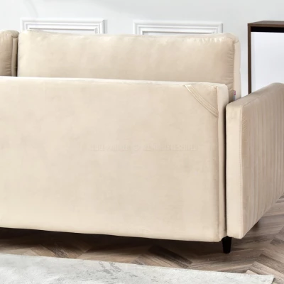 Schlafsofa EMELDA – beige/schwarz