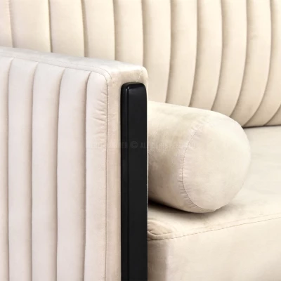 Schlafsofa EMELDA – beige/schwarz