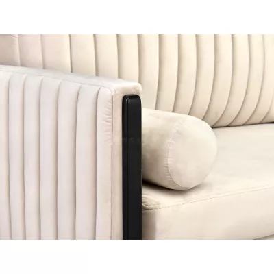 Schlafsofa EMELDA – beige/schwarz