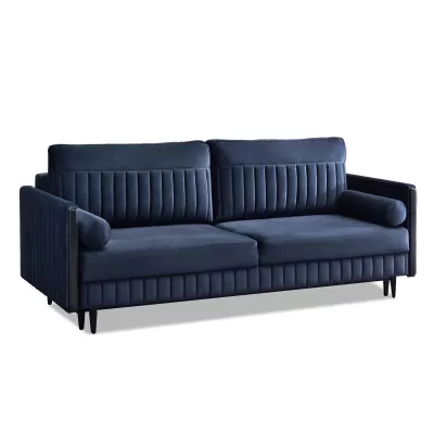 Schlafsofa EMELDA – Dunkelblau/Schwarz