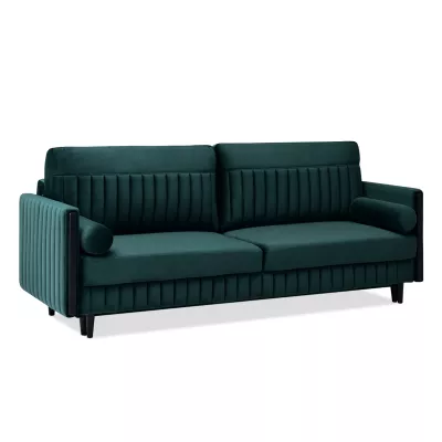Schlafsofa EMELDA - grün / schwarz