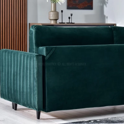 Schlafsofa EMELDA - grün / schwarz
