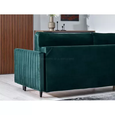 Schlafsofa EMELDA - grün / schwarz