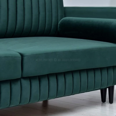 Schlafsofa EMELDA - grün / schwarz