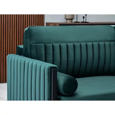 Schlafsofa EMELDA - grün / schwarz