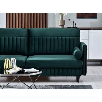 Schlafsofa EMELDA - grün / schwarz
