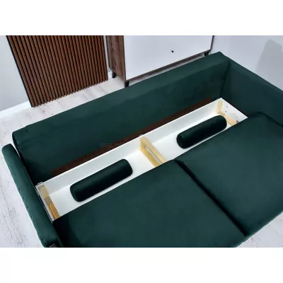 Schlafsofa EMELDA - grün / schwarz