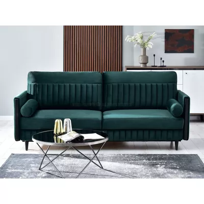 Schlafsofa EMELDA - grün / schwarz