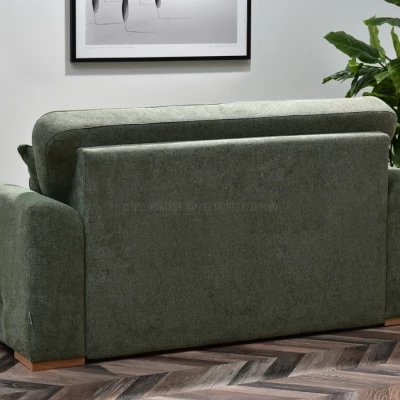 Zweisitzer-Sofa BENILDO – hellgrün/buche