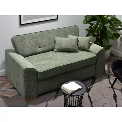 Zweisitzer-Sofa BENILDO – hellgrün/buche