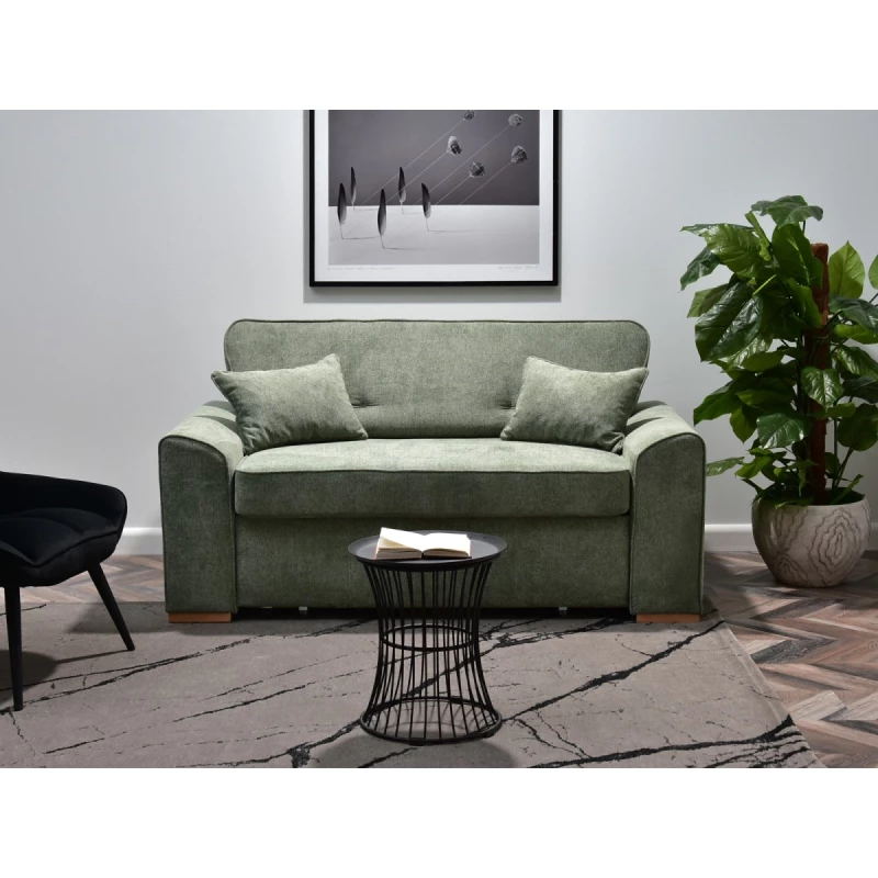 Zweisitzer-Sofa BENILDO – hellgrün/buche