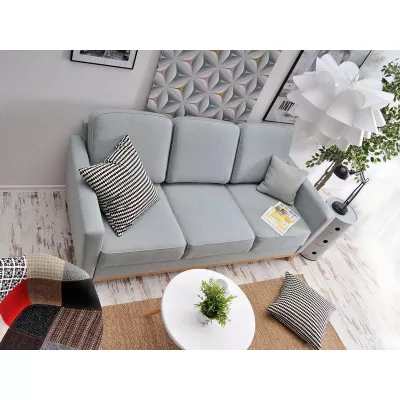 Schlafsofa NOHEMA – Hellblau/Eiche